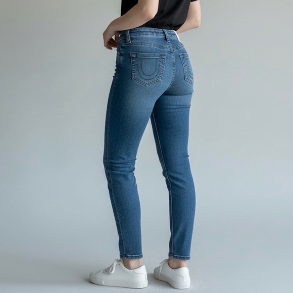 True Religion Halle Mid Rise Super Skinny Jeans Size 27 - Picture 2 of 12